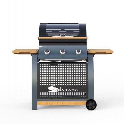 Coral Gas Ψησταριά Υγραερίου Sahara 3 Burner Oak BBQ Smokey Teal