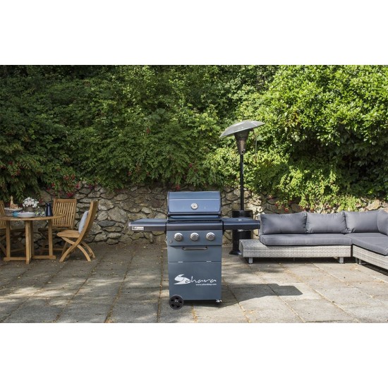 Coral Gas Ψησταριά Υγραερίου Sahara X350 3 Burner BBQ Smokey Teal