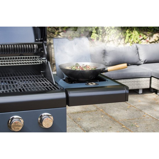 Coral Gas Ψησταριά Υγραερίου Sahara X350 3 Burner BBQ Smokey Teal