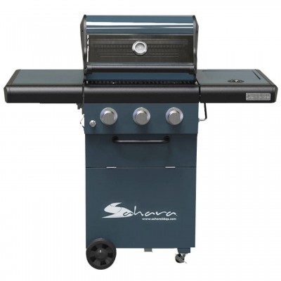 Coral Gas Ψησταριά Υγραερίου Sahara X350 3 Burner BBQ Smokey Teal