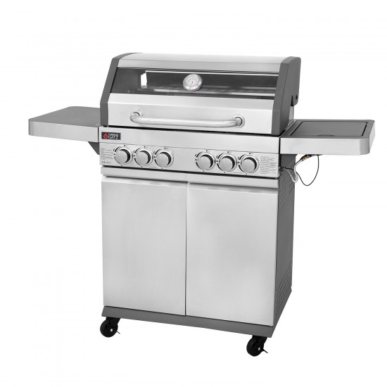 BBQ ΥΓΡΑΕΡΙΟΥ GS GRILL VIEW 4+1+1 ΙΝΟΧ - 18kW